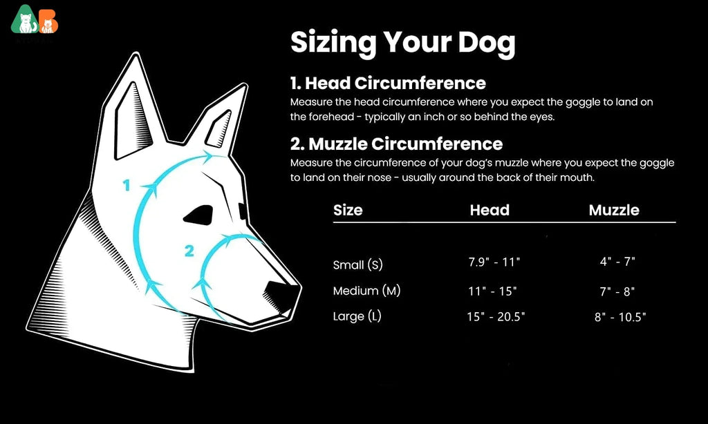 Dog Sunglasses with UV Protection and Adjustable Strap - Ski Goggles for Pets