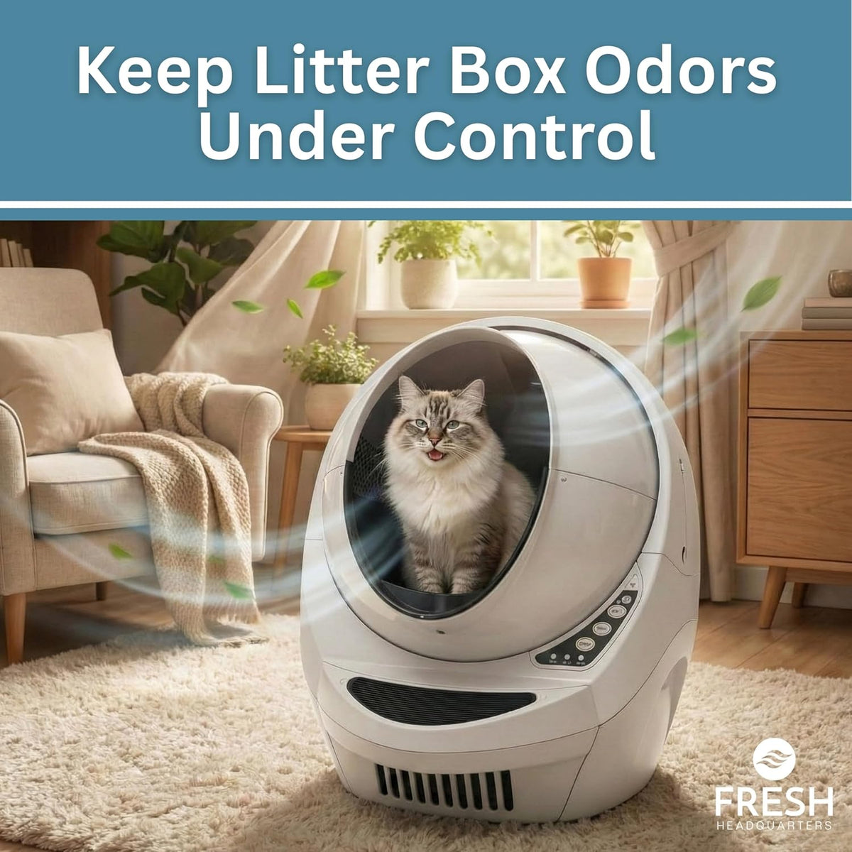 Activated Litter Robot 3 Carbon Filters - Pre-Cut Activated Charcoal Replacement Filters for Odor Control and Dust Reduction - 6-Pack - Made in the USA - Dimensions: 3.5” x 10”