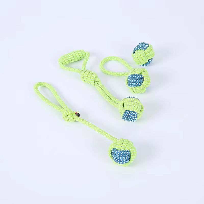 Interactive Cotton Rope Dog Toys - Mini Ball and Chew Accessories for Large and Small Dogs