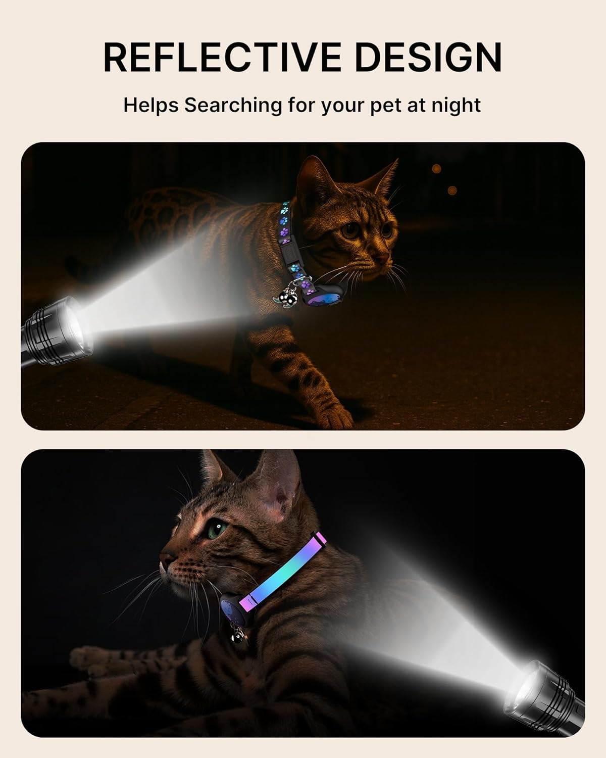Breakaway Cat Collar with Apple AirTag Holder - 2 Pack