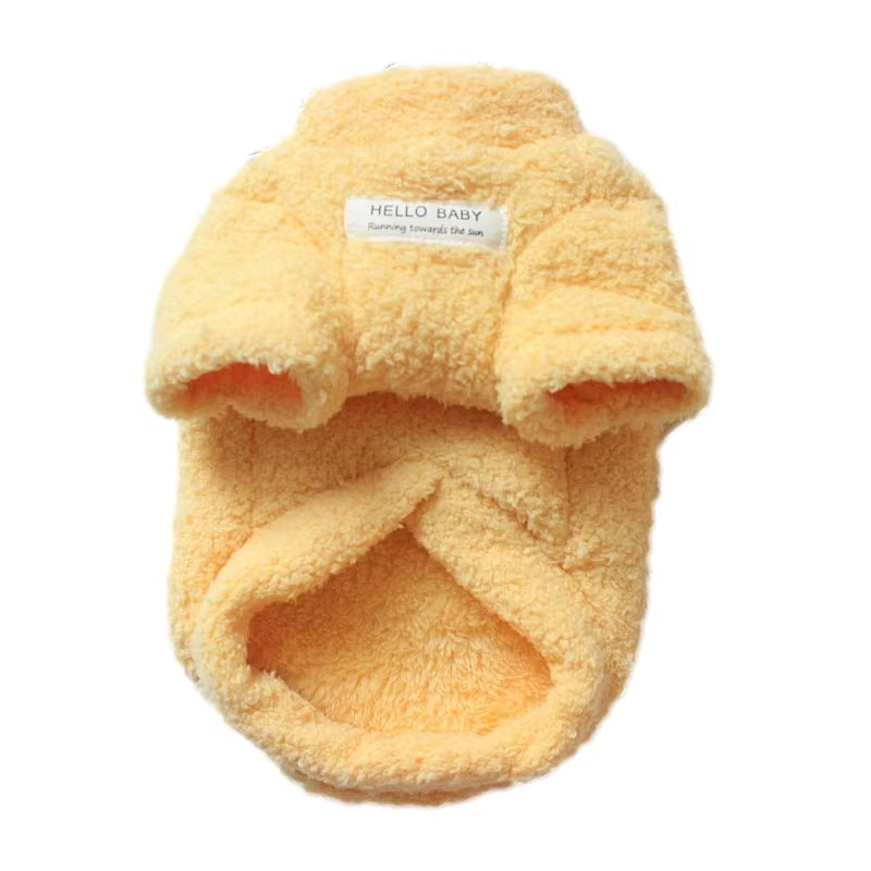 Premium Winter Plush Dog Sweater - Soft Jacket for Small to Medium Dogs and Cats, Ideal for Chihuahuas and Teddy Breeds