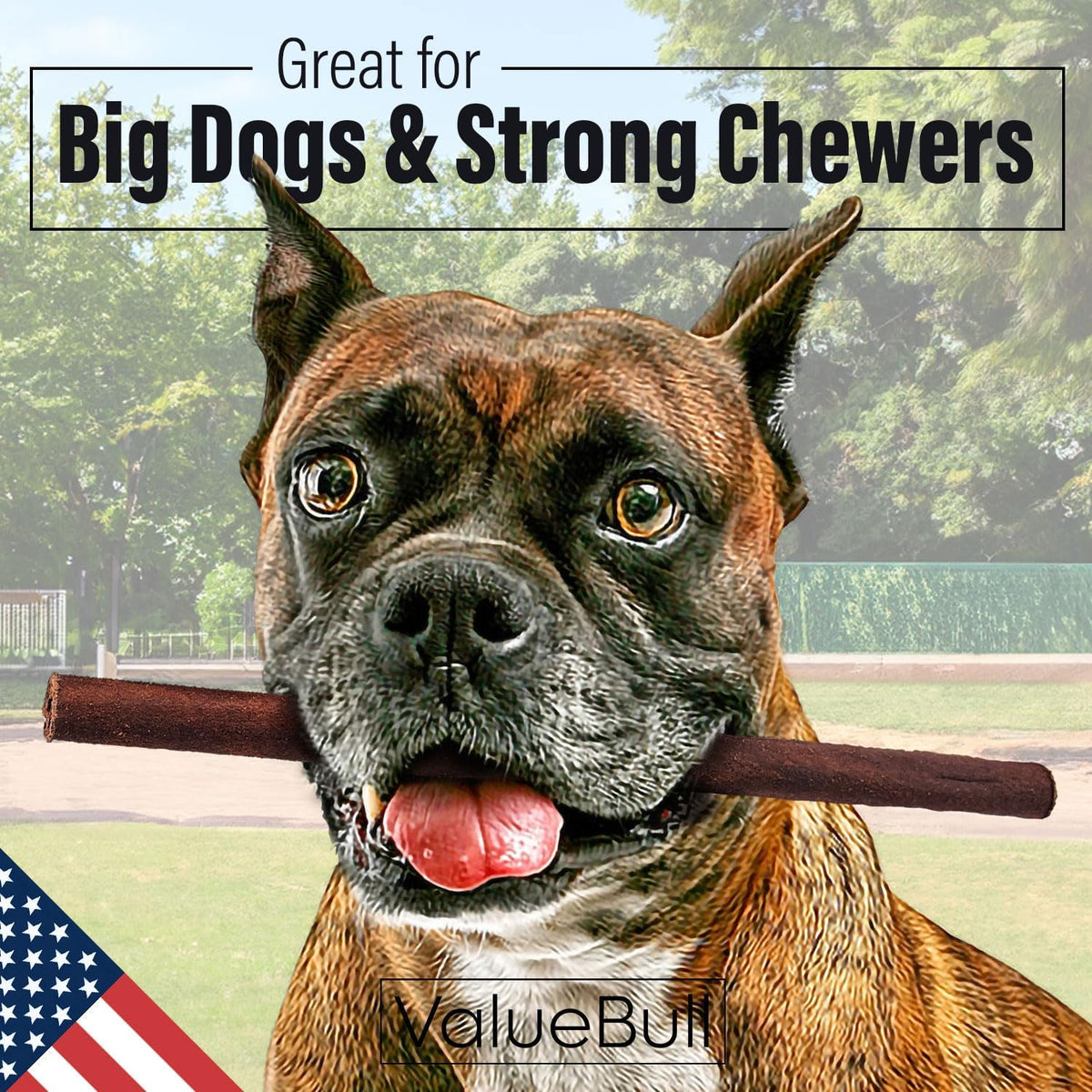 USA Beef Collagen Dog Chews, 12-Inch Thick Sticks, 50 Count