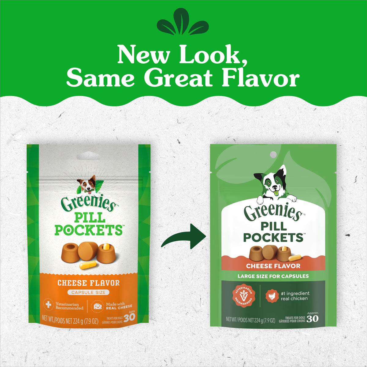 Cheese Flavor Pill Pockets for Dogs, Soft Treats in 7.9 Oz Pouch (30 Treats)