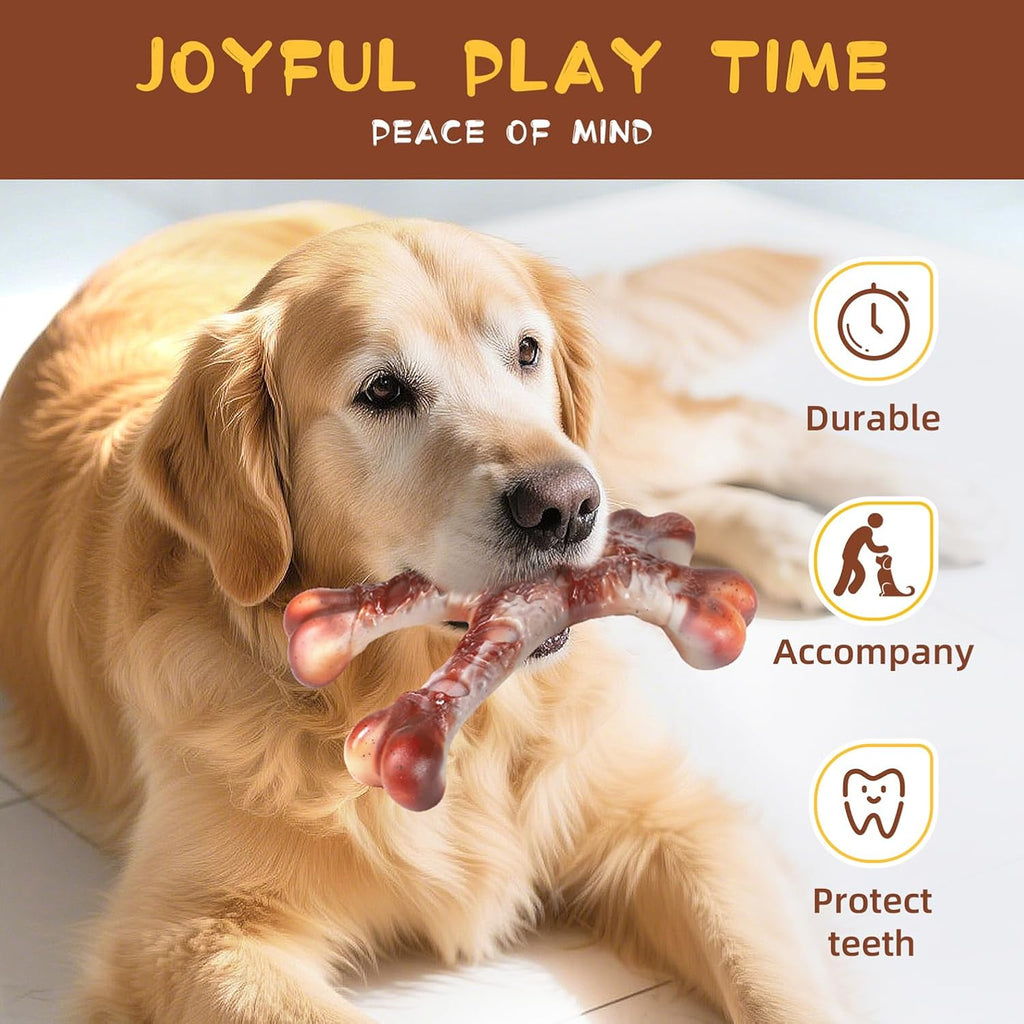 Durable Dog Toy Set for Aggressive Chewers - 3 Pack, Indestructible Toys for Small to Extra Large Dogs (Up to 120 lbs)