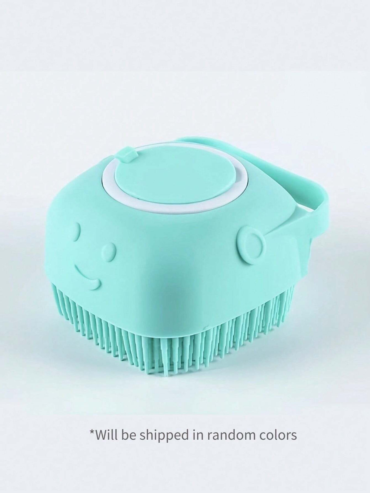 Silicone Pet Shampoo Brush with Massage Function and Integrated Shampoo Dispenser for Dogs and Cats - Assorted Colors