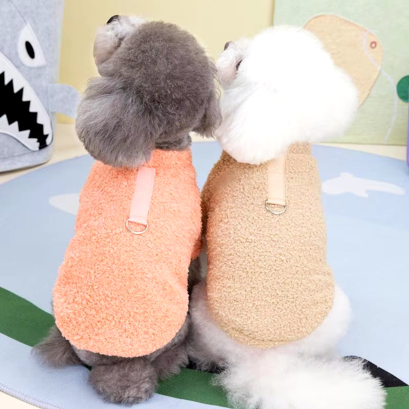 Premium Winter Plush Dog Sweater - Soft Jacket for Small to Medium Dogs and Cats, Ideal for Chihuahuas and Teddy Breeds