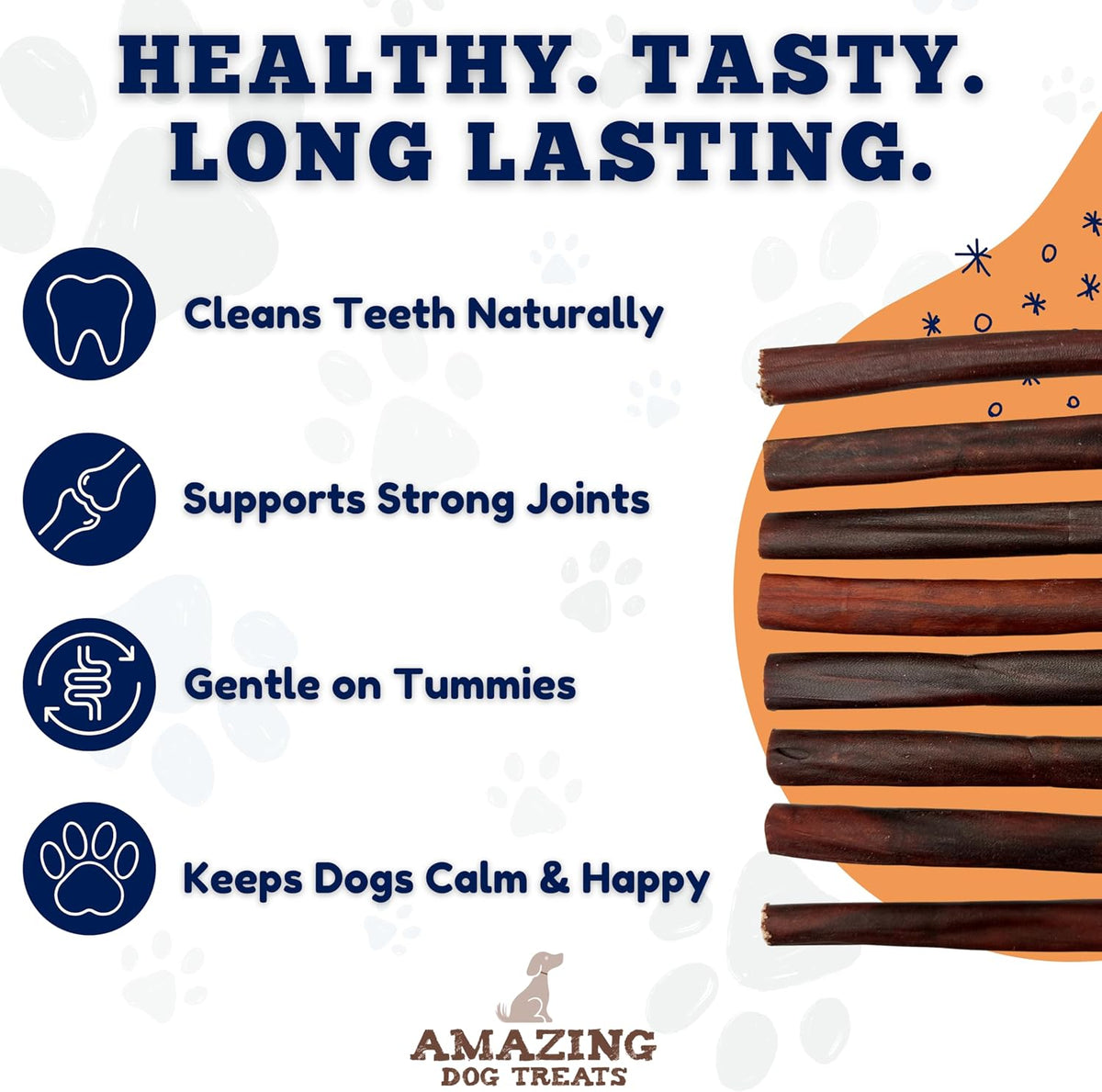 Collagen Dental Chews for Dogs - 6" Sticks, 50 Count