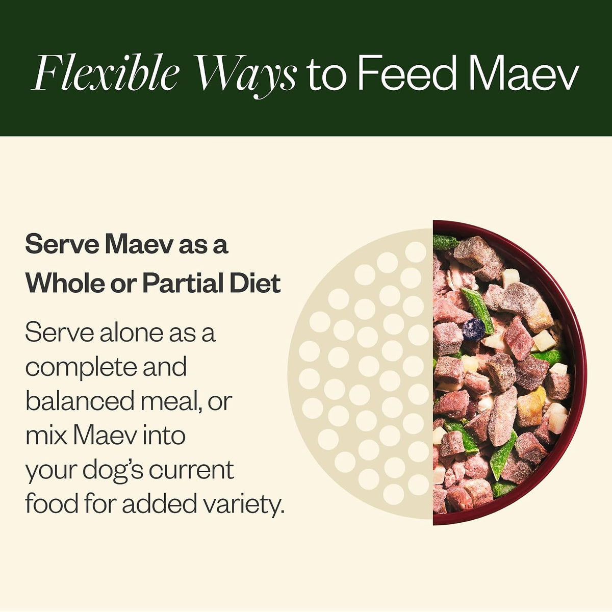 Premium Frozen Fresh Beef Dog Food for Anxiety Relief, 30 Lb