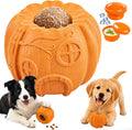 Pumpkin-Shaped Dog Treat Dispenser Toy Set with Freeze Bowls for Enrichment and Slow Feeding