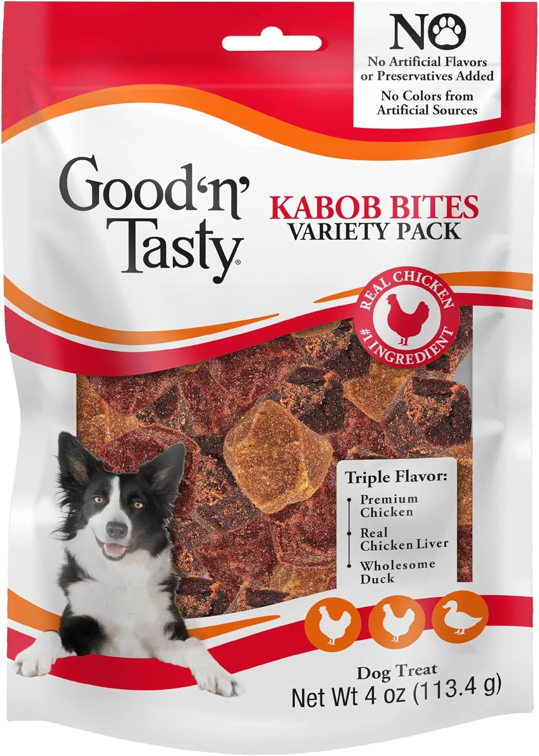 Good 'N' Tasty Kabob Bites Soft and Chewy Dog Treats, 4 oz (12 Pack)