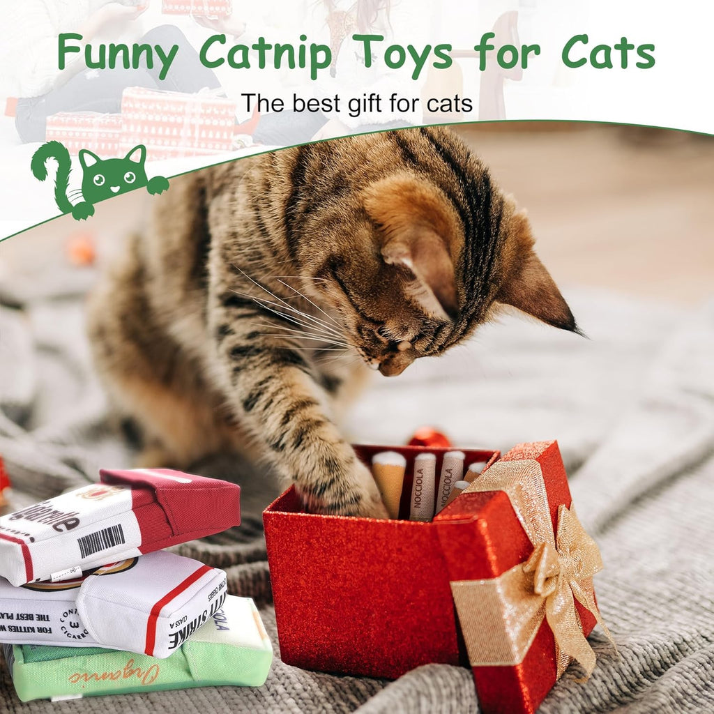 3-Pack Organic Catnip Toys for Cats - Safe Teething and Kicker Toys for Indoor Cats, Stress-Relieving Fun