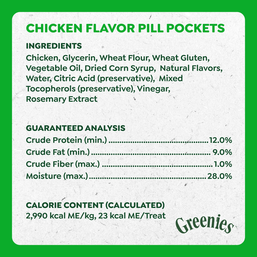 Pill Pockets for Dogs - Natural Soft Chicken Treats, Capsule Size, 30 Count